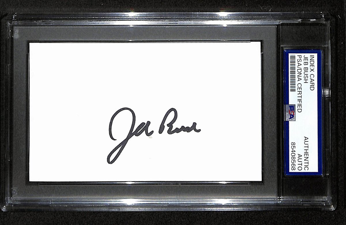 Jeb Bush Signed/Autographed 3x5 Index Card Governor PSA/DNA 194207