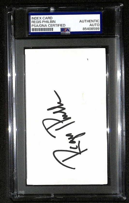 Regis Philbin Signed/Autographed 3x5 Index Card Performer PSA/DNA 194217