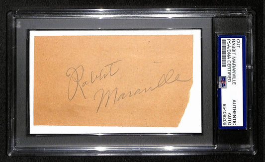 Rabbit Maranville Signed/Auto Cut on 3x5 Index Card Chicago Cubs PSA/DNA 194172