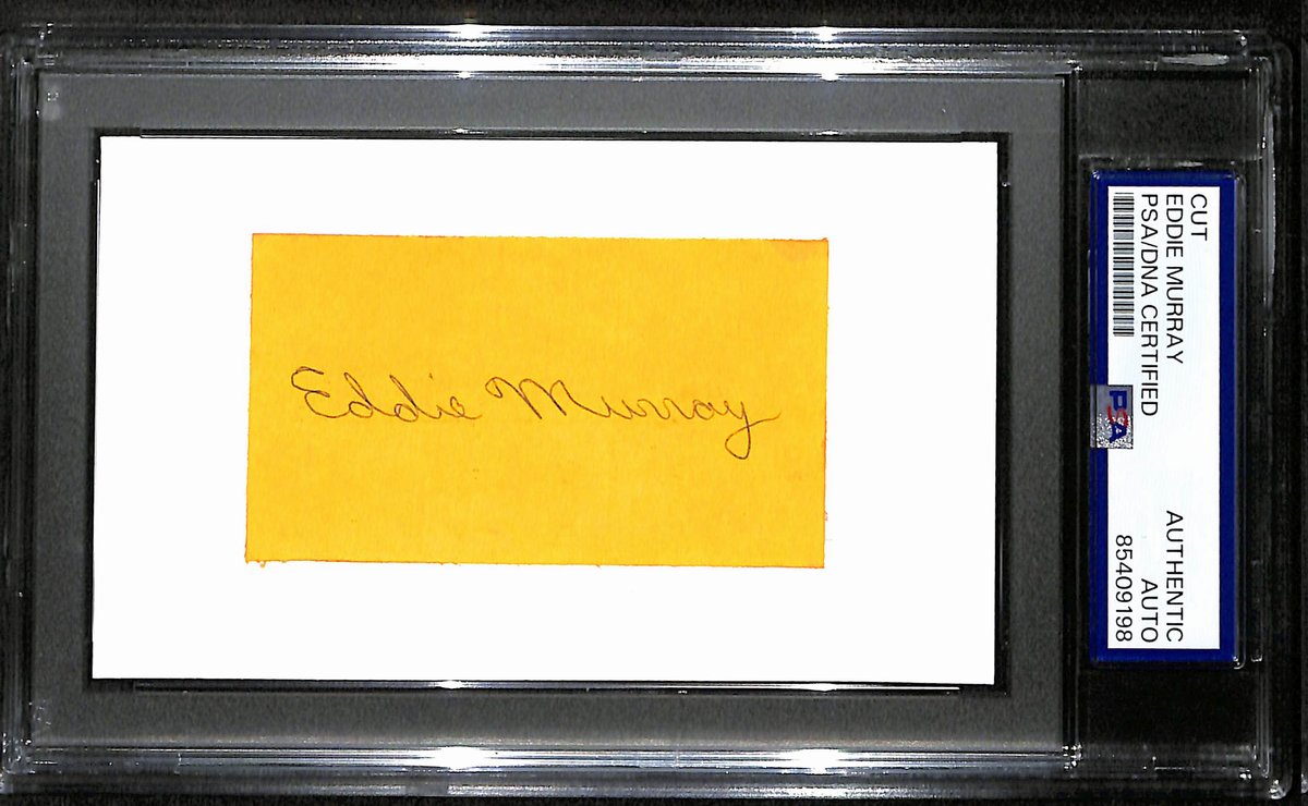 Eddie Murray HOF Signed/Autographed Cut on 3x5 Index Card Orioles PSA/DNA 194175