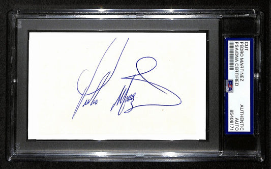 Pedro Martinez HOF Signed/Auto Cut on 3x5 Index Card Red Sox PSA/DNA 194183