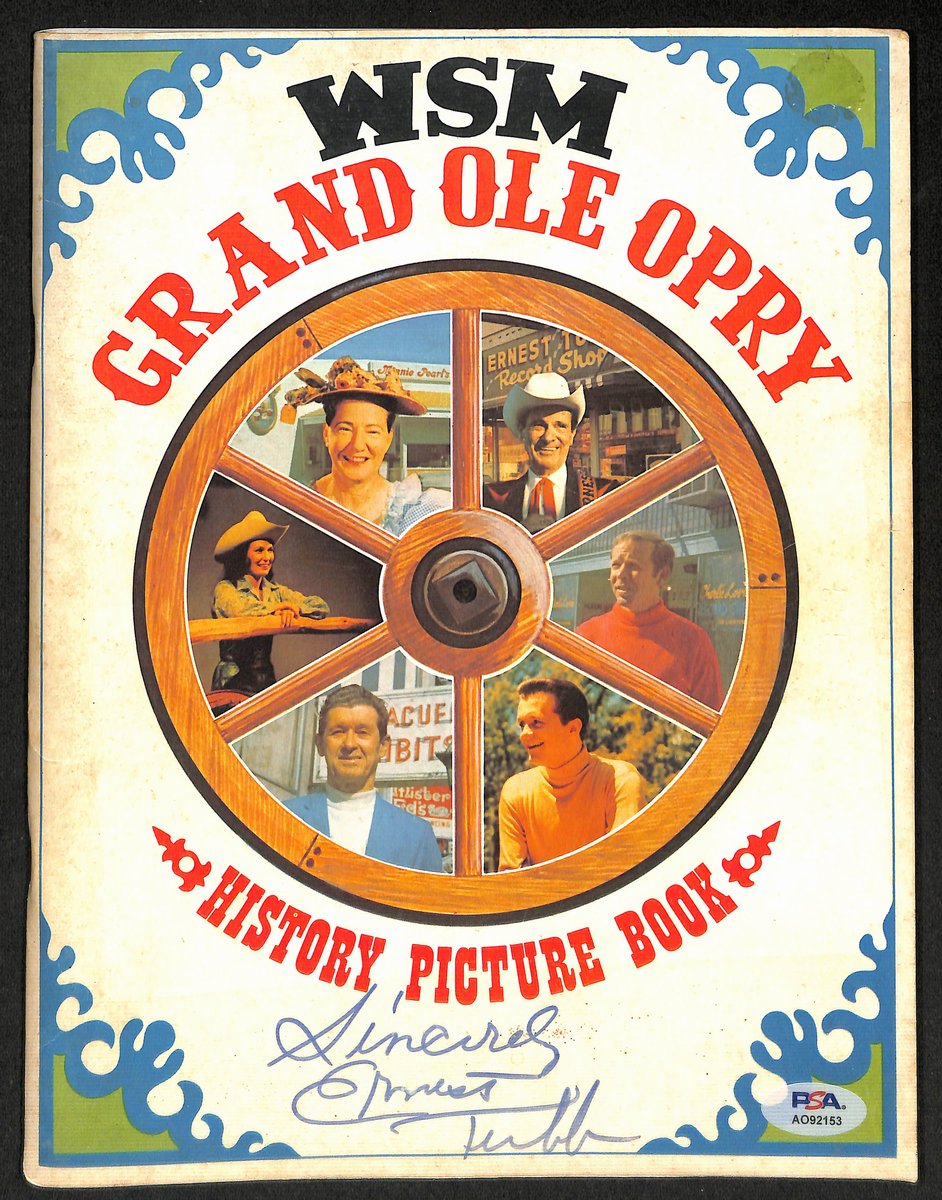 Ernest Tubb Performer Signed Grand Ole Opry History Picture Book PSA/DNA 193682