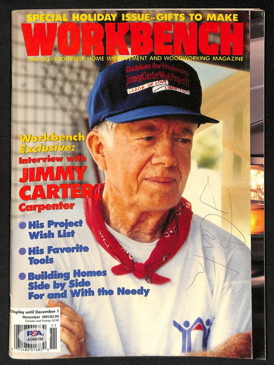 Jimmy Carter Signed November 1991 Workbench Magazine NOLABEL PSA/DNA 193686