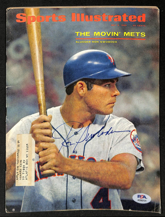 Ron Swoboda NY Mets Signed 5/6/1968 Sports Illustrated Magazine PSA/DNA 193687