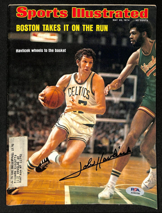John Havilcek HOF Signed 5/20/1974 Sports Illustrated Magazine PSA/DNA 193697