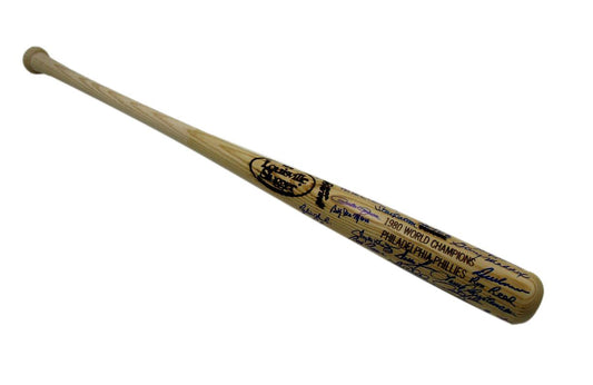 1980 Phillies Team-Signed (30) Louisville Slugger Baseball Bat PSA/DNA 193955