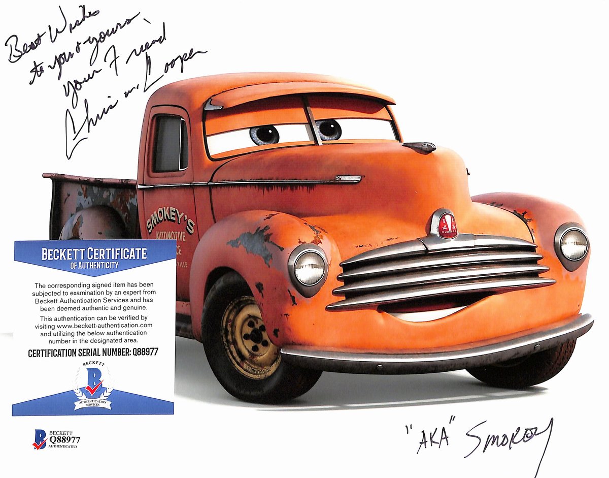 Chris Cooper Signed/Inscr 8x10 Photo Actor "Cars - Smokey" Beckett 193754