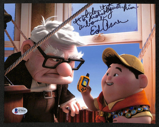 Ed Asner Signed/Inscribed 8x10 Photo "Up" Beckett 193766