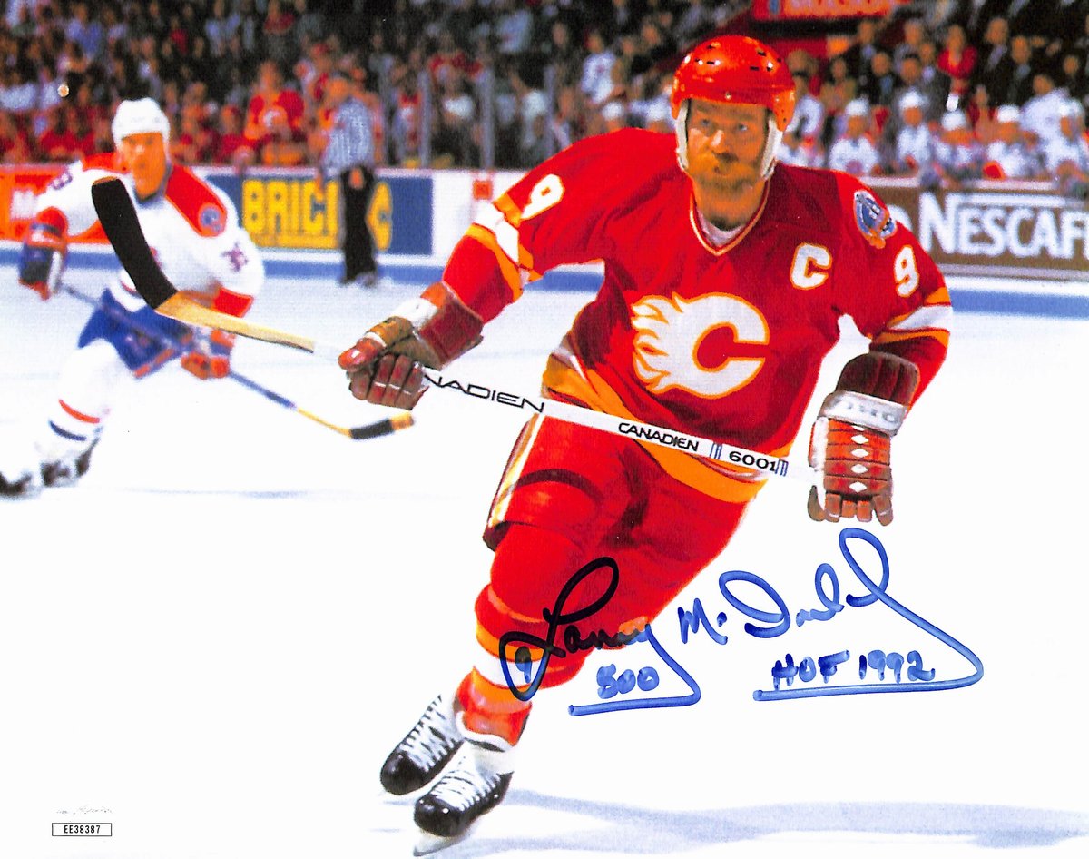 Lanny McDonald HOF Signed/Inscribed 8x10 Photo Calgary Flames JSA 193770