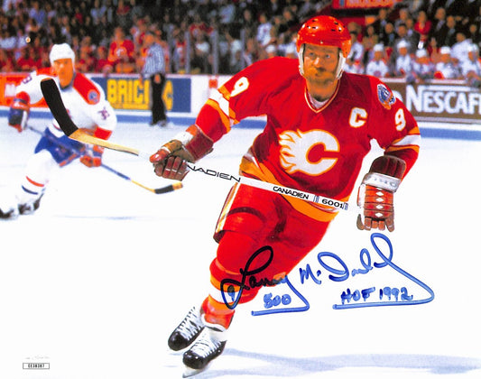 Lanny McDonald HOF Signed/Inscribed 8x10 Photo Calgary Flames JSA 193770