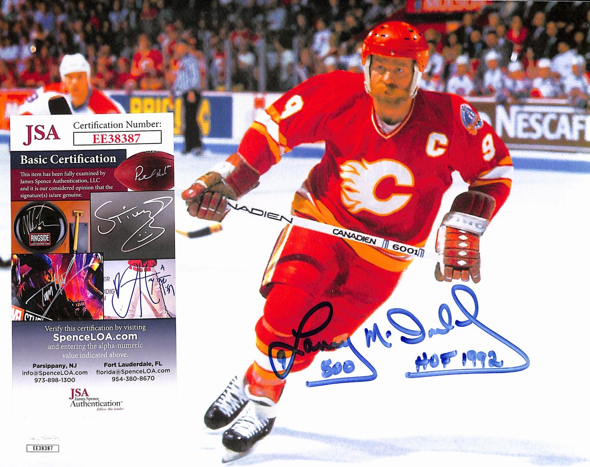 Lanny McDonald HOF Signed/Inscribed 8x10 Photo Calgary Flames JSA 193770