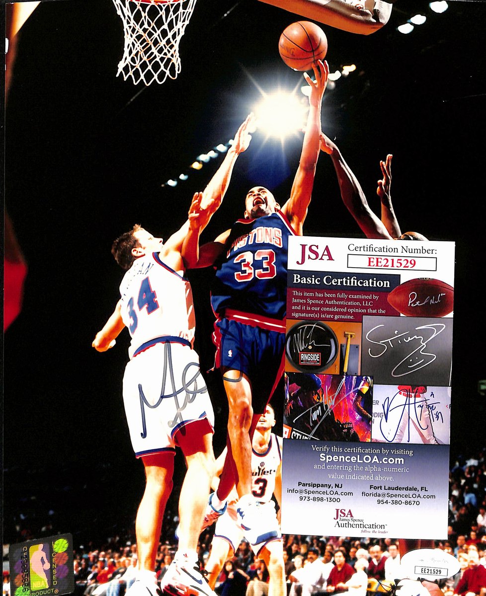 Grant Hill HOF Signed/Autographed 8x10 Photo Detroit Pistons JSA 193782