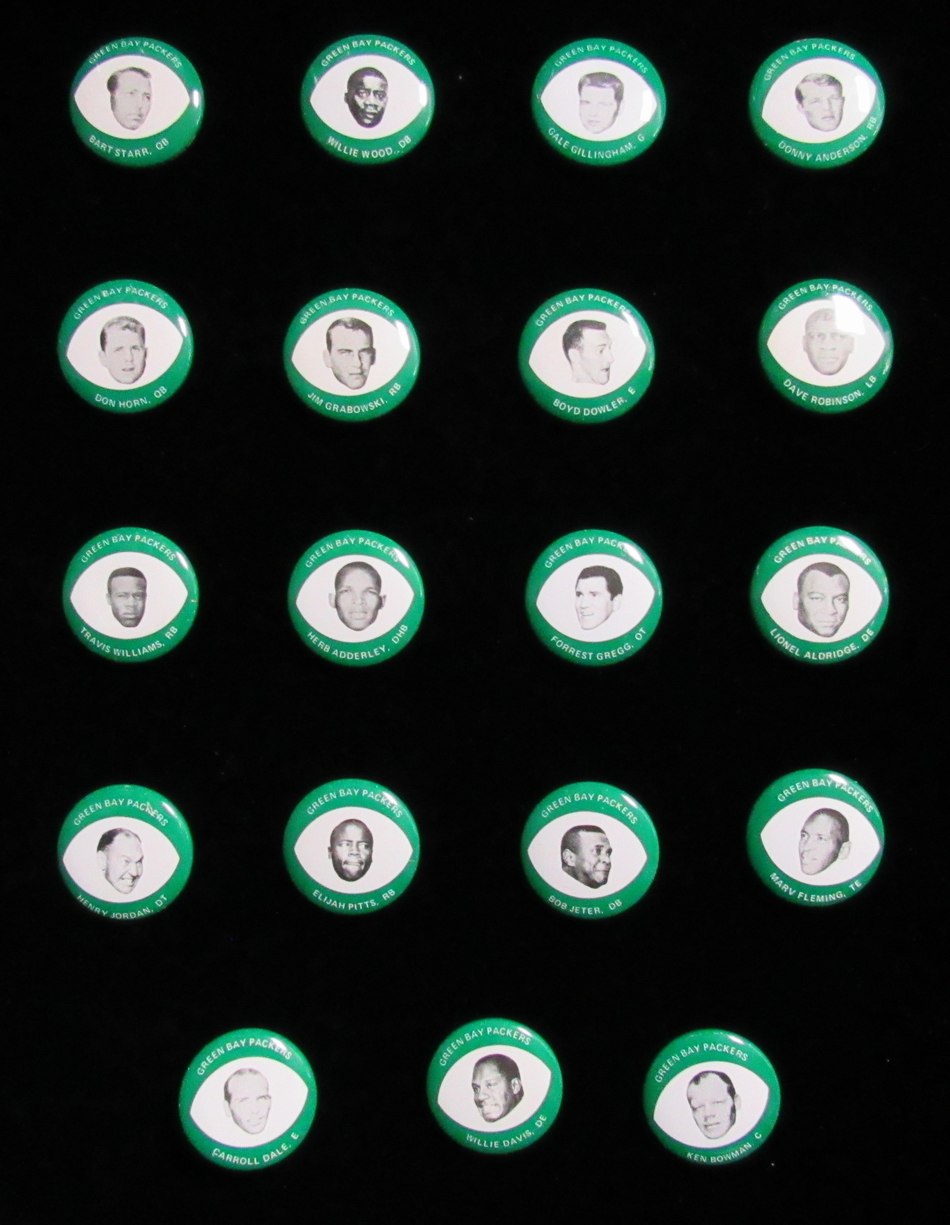 Vintage 1969 Drenks Potato Chips Packers Near Complete Pin Set 19/20 193868