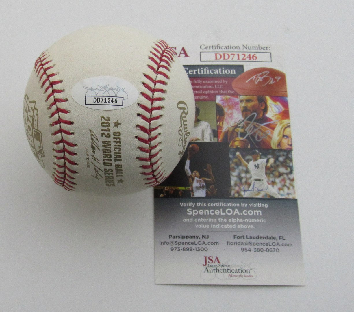 Jose Valverde Signed/Autographed 2012 WS Baseball Detroit Tigers JSA 194348