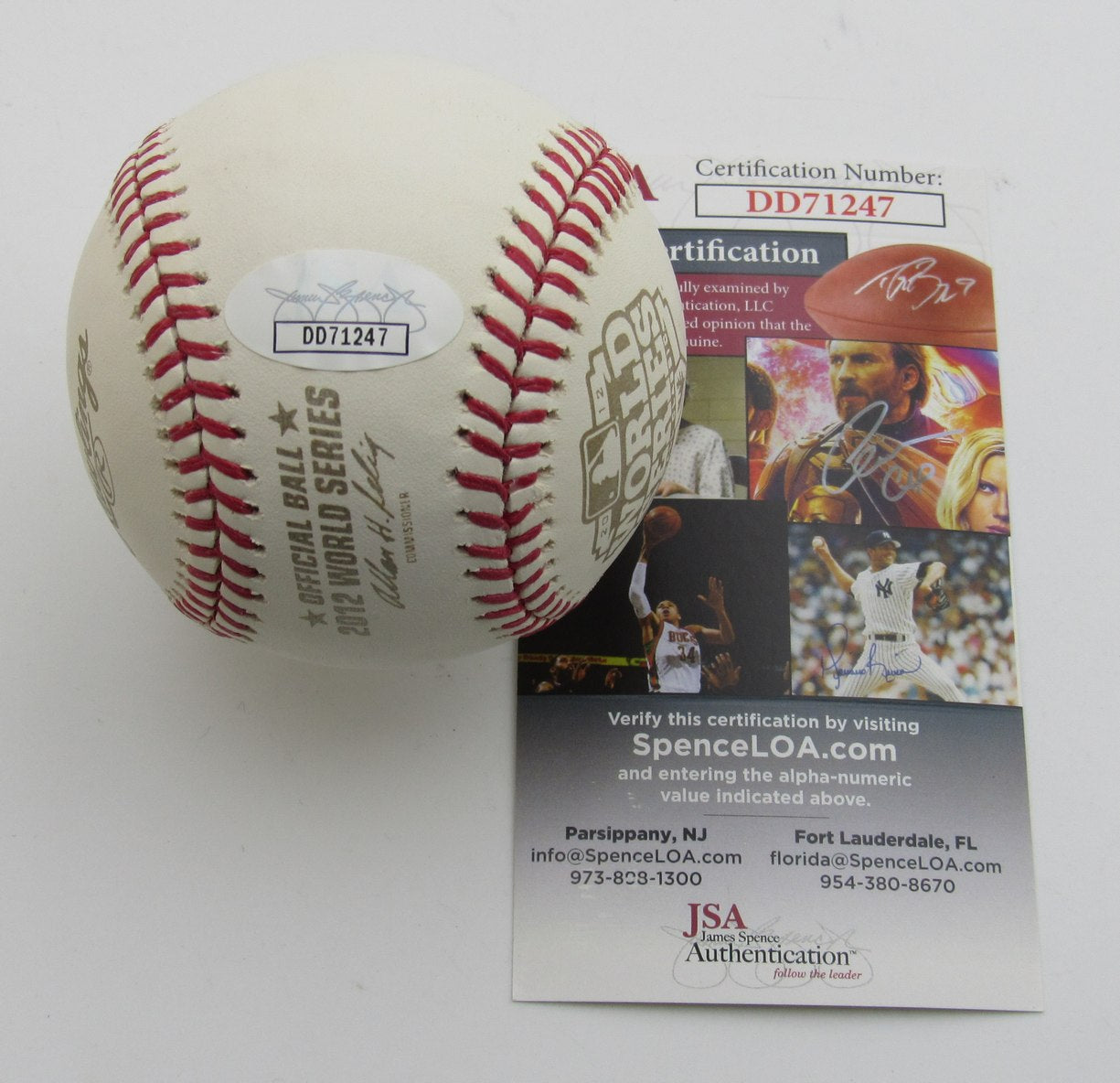 Jose Valverde Signed/Autographed 2012 WS Baseball Detroit Tigers JSA 194350