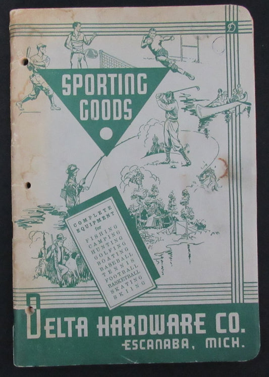 1938 Delta Hardware Company Sporting Goods Catalog w/ Color Flies 193477