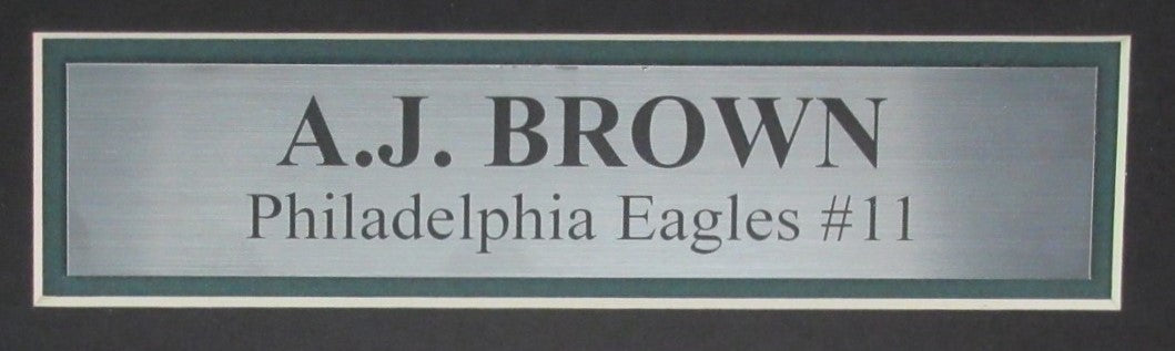 A.J. Brown Eagles Autographed Jersey with Photos Framed Beckett 194415
