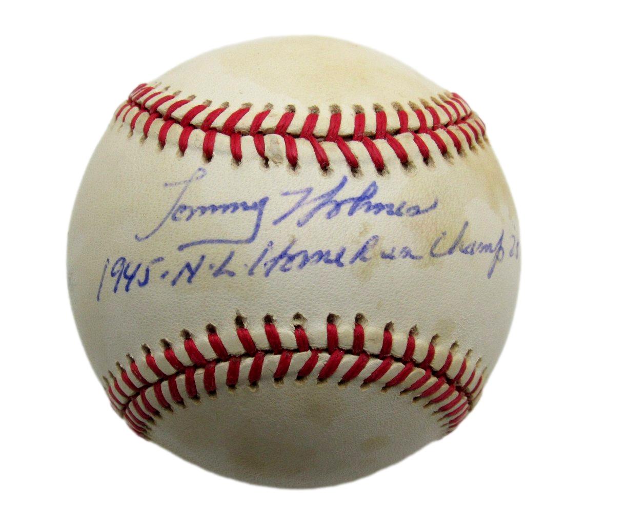 Tommy Holmes Signed/Inscribed ONL Baseball Boston Braves PSA/DNA 194406