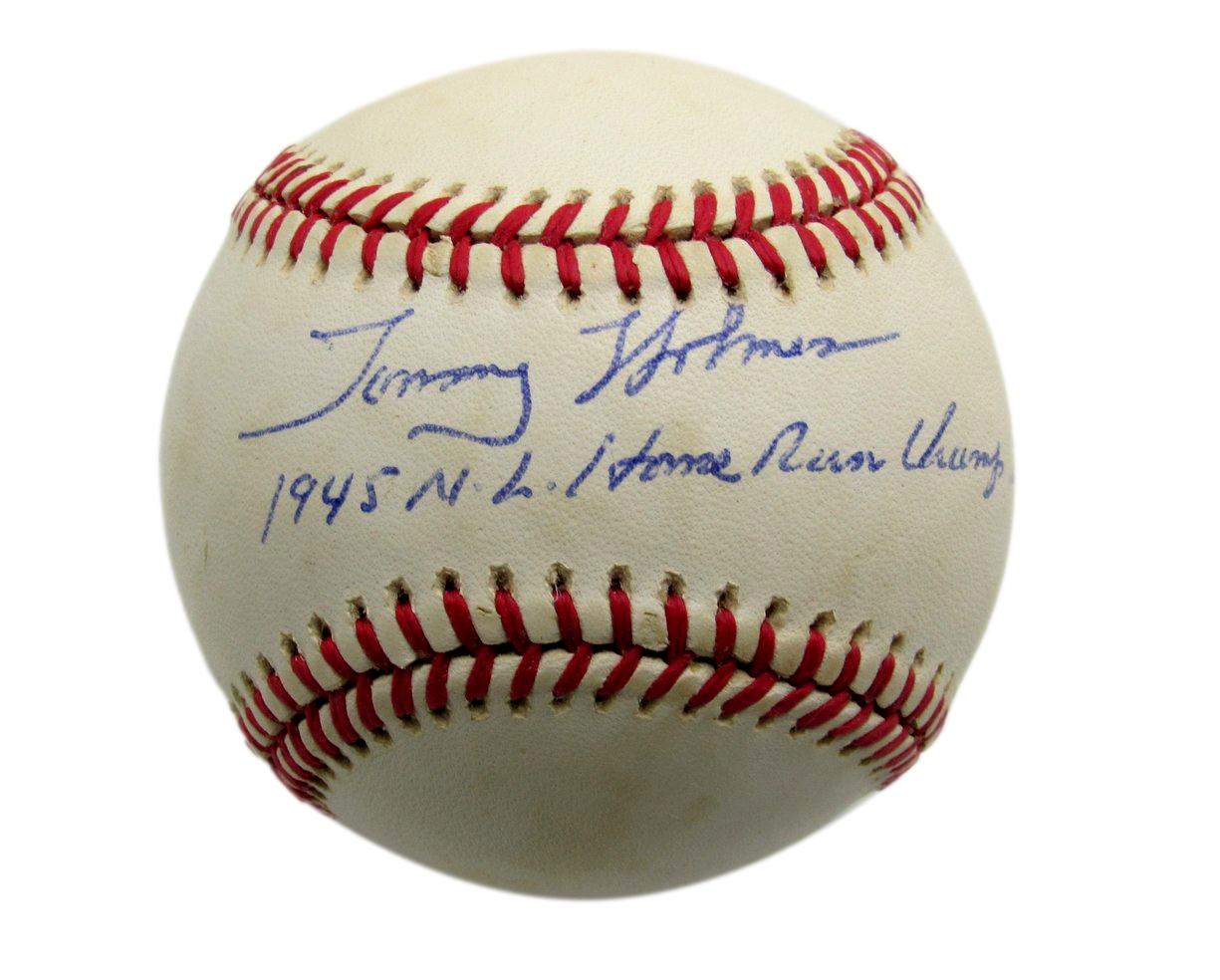 Tommy Holmes Signed/Inscribed ONL Baseball Boston Braves PSA/DNA 194407
