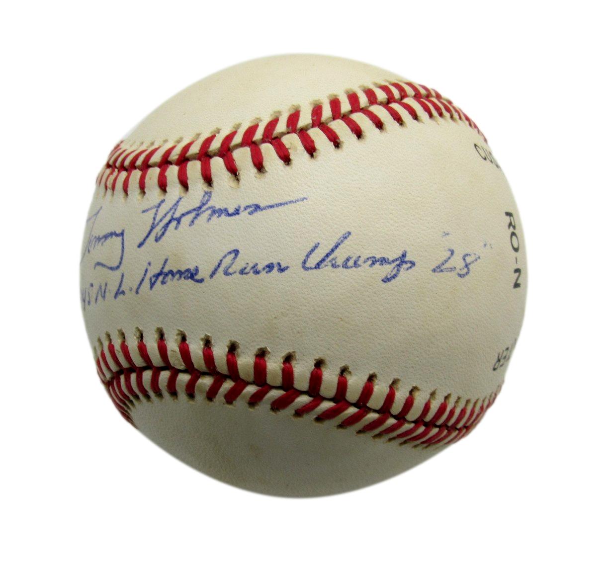 Tommy Holmes Signed/Inscribed ONL Baseball Boston Braves PSA/DNA 194407