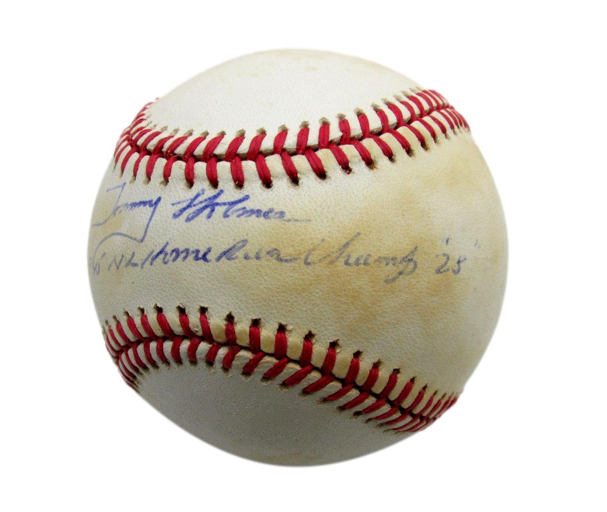 Tommy Holmes Signed/Inscribed ONL Baseball Boston Braves PSA/DNA 194414