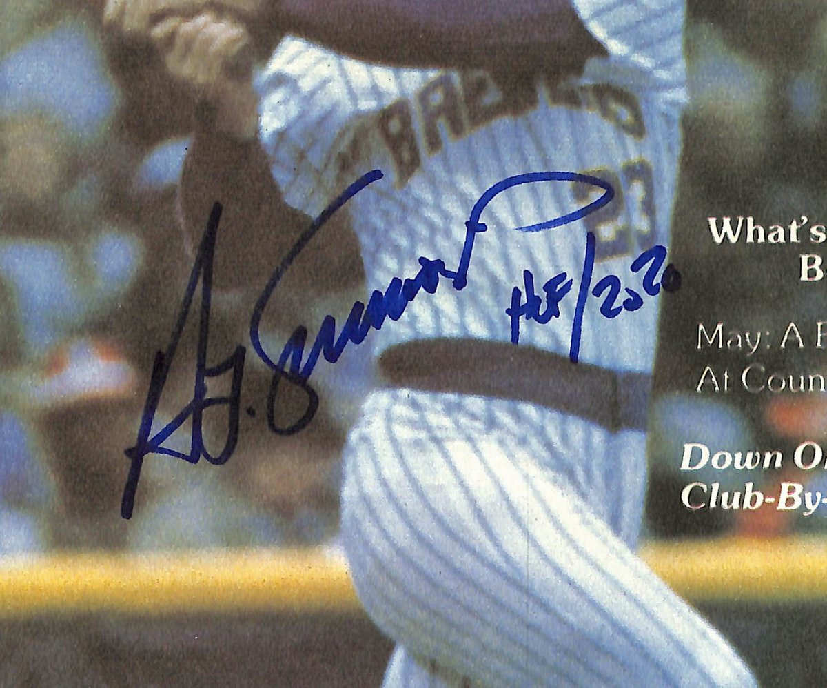 Ted Simmons HOF Signed May 1983 Milwaukee Brewers Magazine NOLABEL JSA 194956