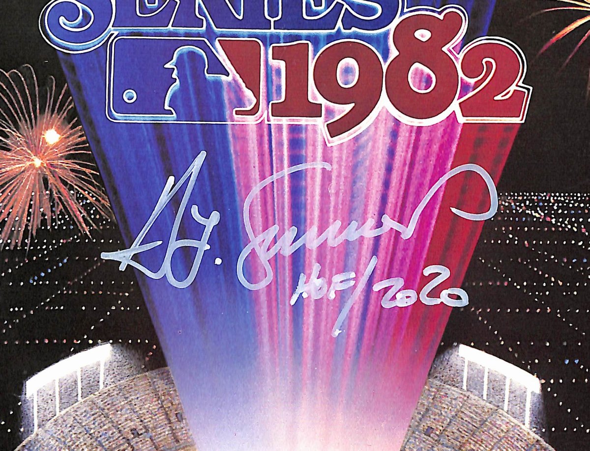 Ted Simmons HOF Signed/Auto 1982 World Series Program Brewers JSA 194957