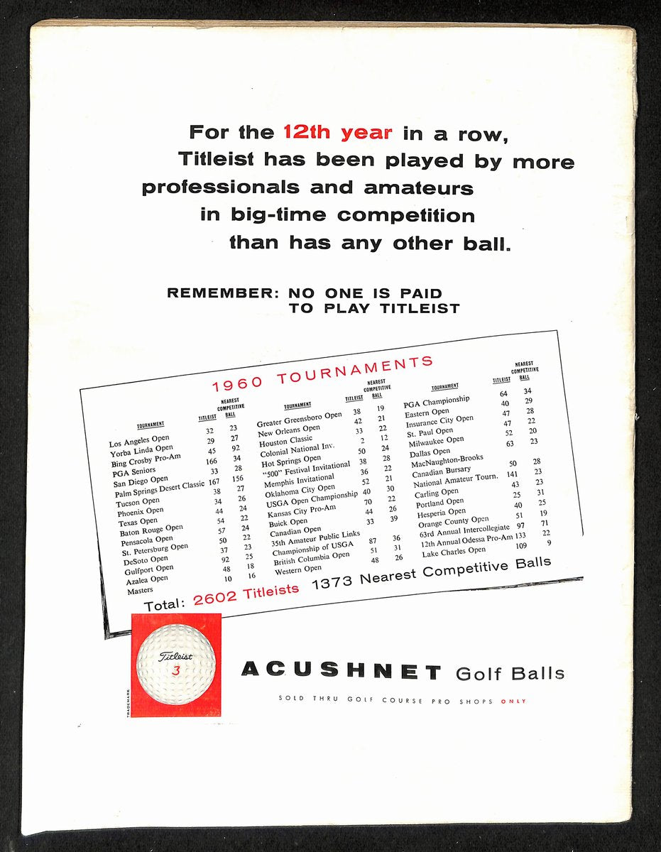 Arnold Palmer Signed/Autographed Feb 1961 Golf Digest NOLABEL JSA 194965