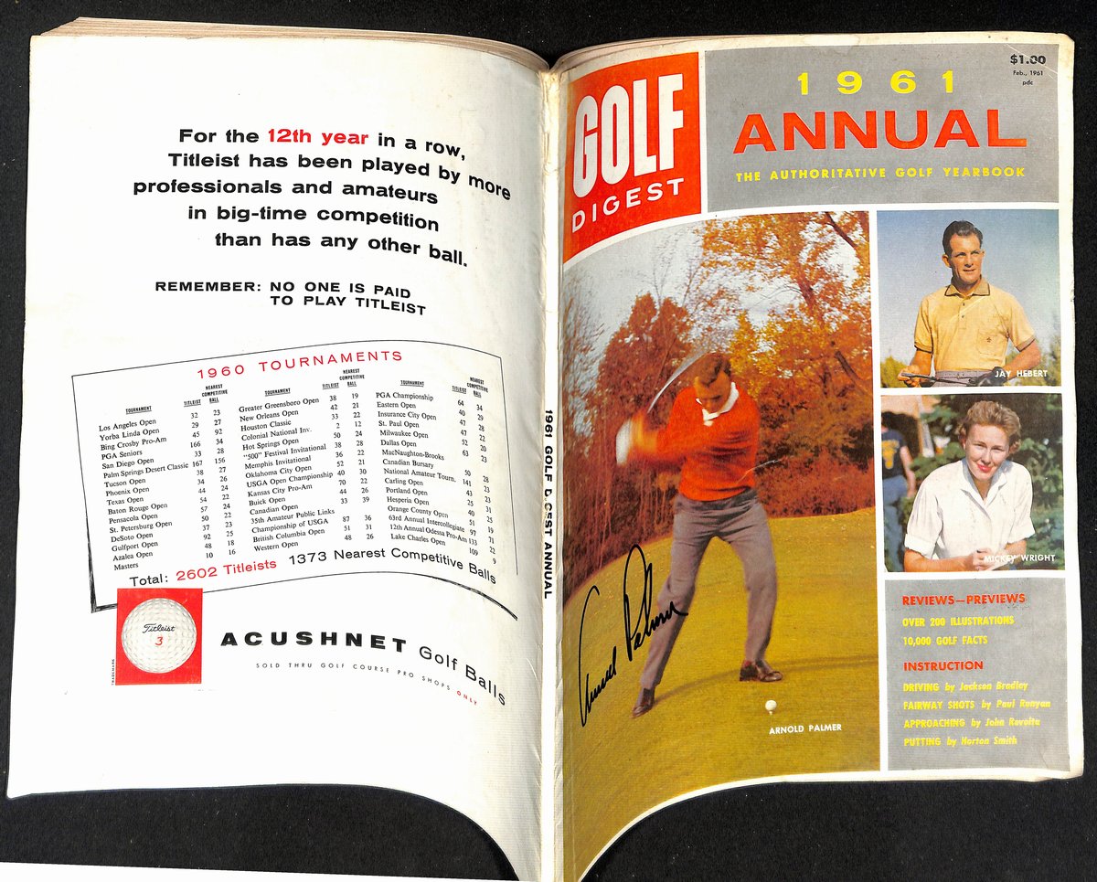 Arnold Palmer Signed/Autographed Feb 1961 Golf Digest NOLABEL JSA 194965
