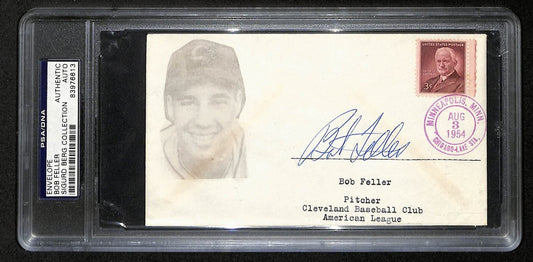 Bob Feller HOF Signed/Auto 1954 FDC Envelope Cleveland Indians PSA/DNA 193787