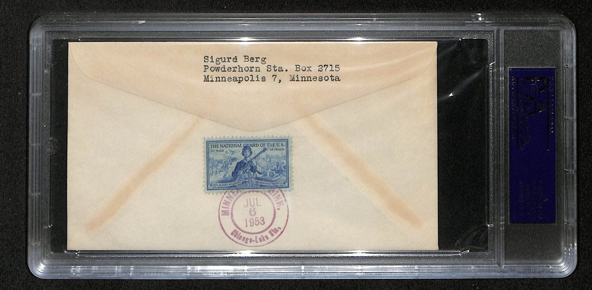 Hoyt Wilhelm HOF Signed/Auto 1953 FDC Envelope New York Giants PSA/DNA 193792