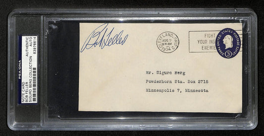 Bob Feller HOF Signed/Auto 1954 FDC Envelope Cleveland Indians PSA/DNA 193794