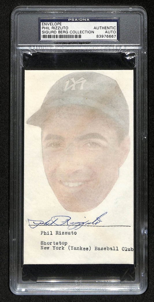 Phil Rizzuto HOF Signed/Autographed 1954 FDC Envelope Yankees PSA/DNA 193796
