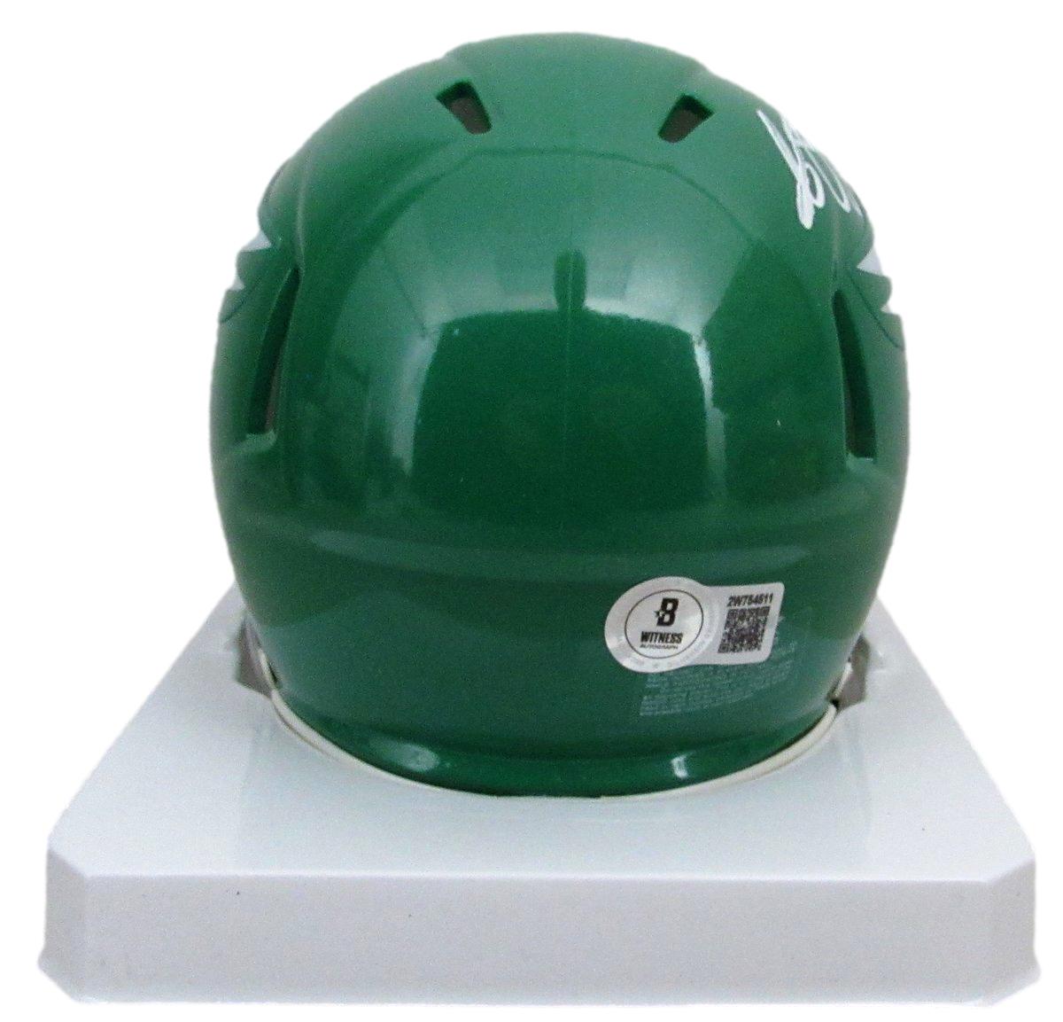 A.J. Brown Signed/Auto Mini Kelly Green Football Helmet Eagles Beckett 195532