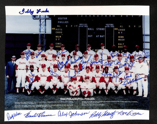 1964 Philadelphia Phillies Team Signed (26) 8x10 Photo Dick Allen ROY 194952