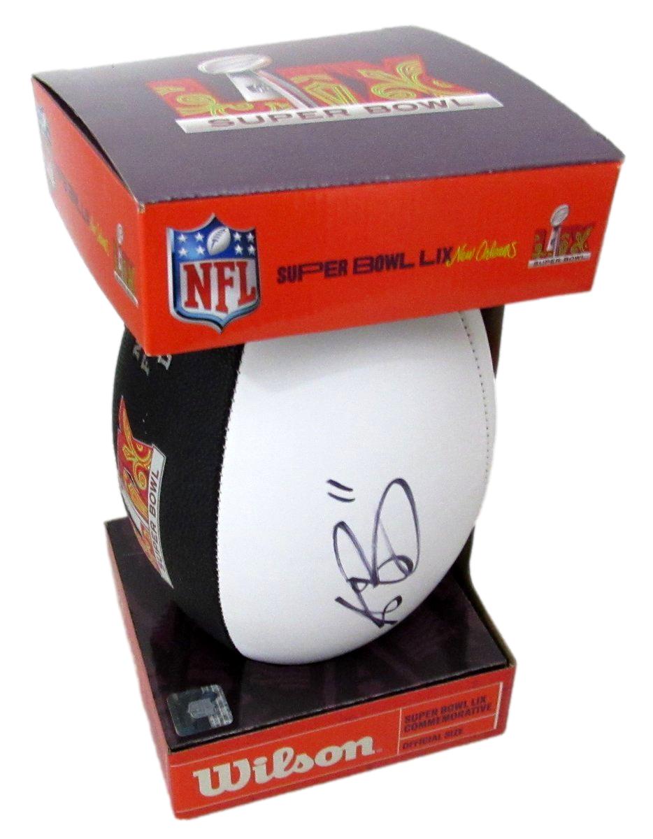 A.J. Brown Signed/Auto Super Bowl LIX Logo Football Eagles Beckett 195539