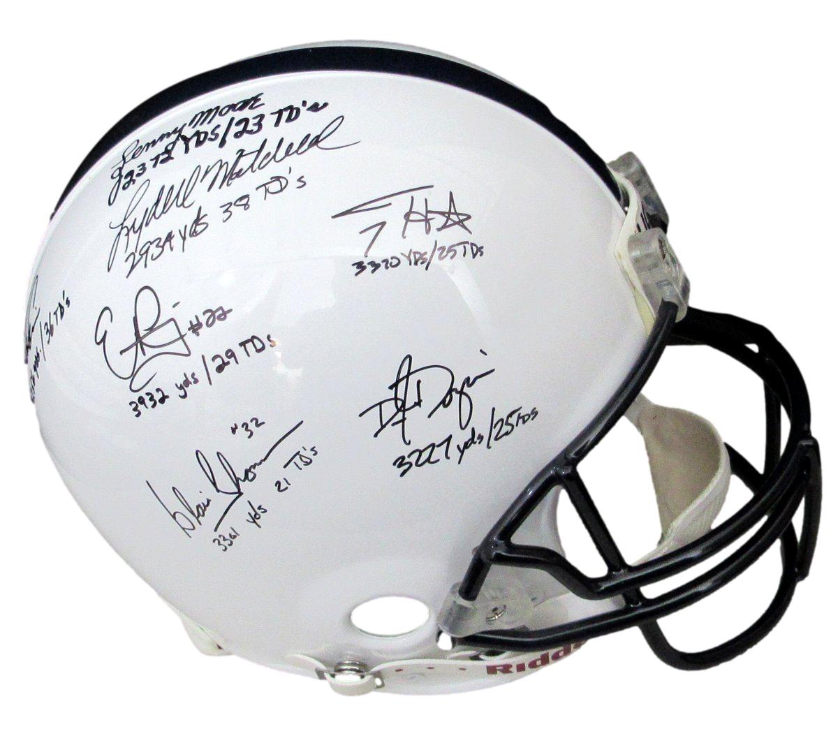 Penn State Multi-Signed/Inscr by 8 Full Size Proline Football Helmet JSA 195542