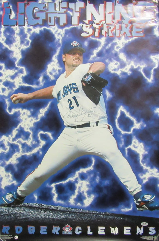 Roger Clemens Signed/Autographed 23x35 Poster Toronto Blue Jays PSA/DNA 194329