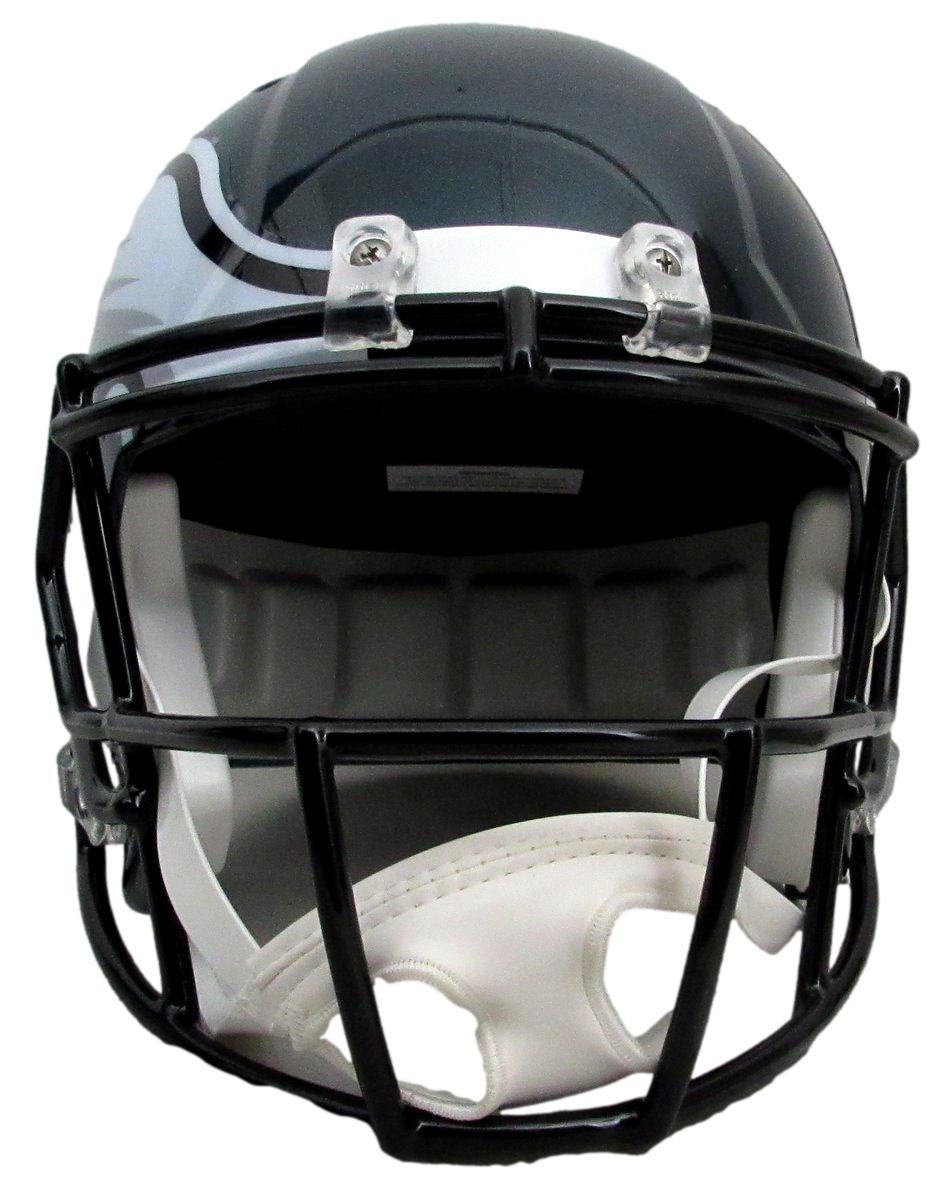 Josh Sweat Signed Full Size Replica SB LIX Champs Helmet Eagles Beckett 195549