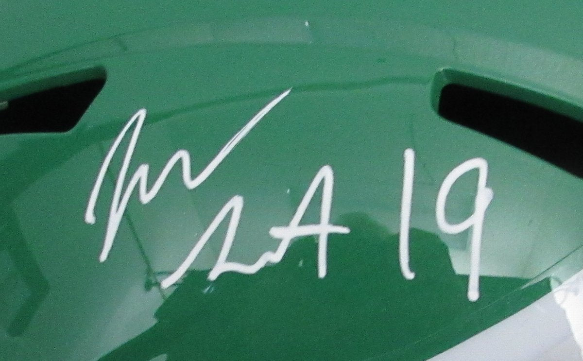 Josh Sweat Signed Kelly-Green Full-Size Replica Helmet Eagles Beckett 195550