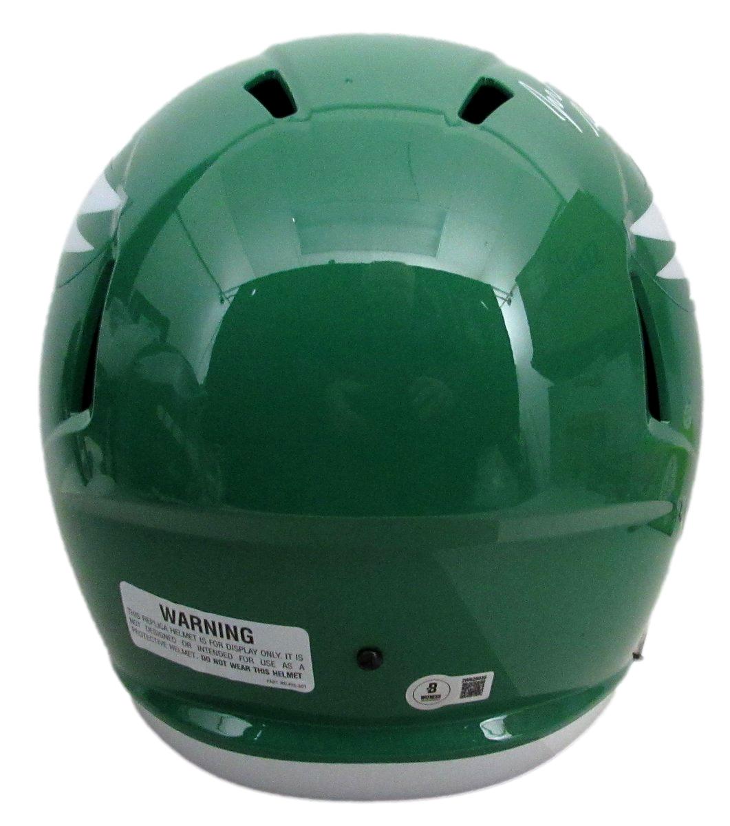 Josh Sweat Signed Kelly-Green Full-Size Replica Helmet Eagles Beckett 195550