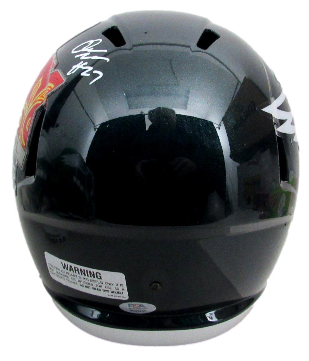 Quinyon Mitchell Signed Full Size Replica SB LIX Champs Helmet Eagles PSA/DNA