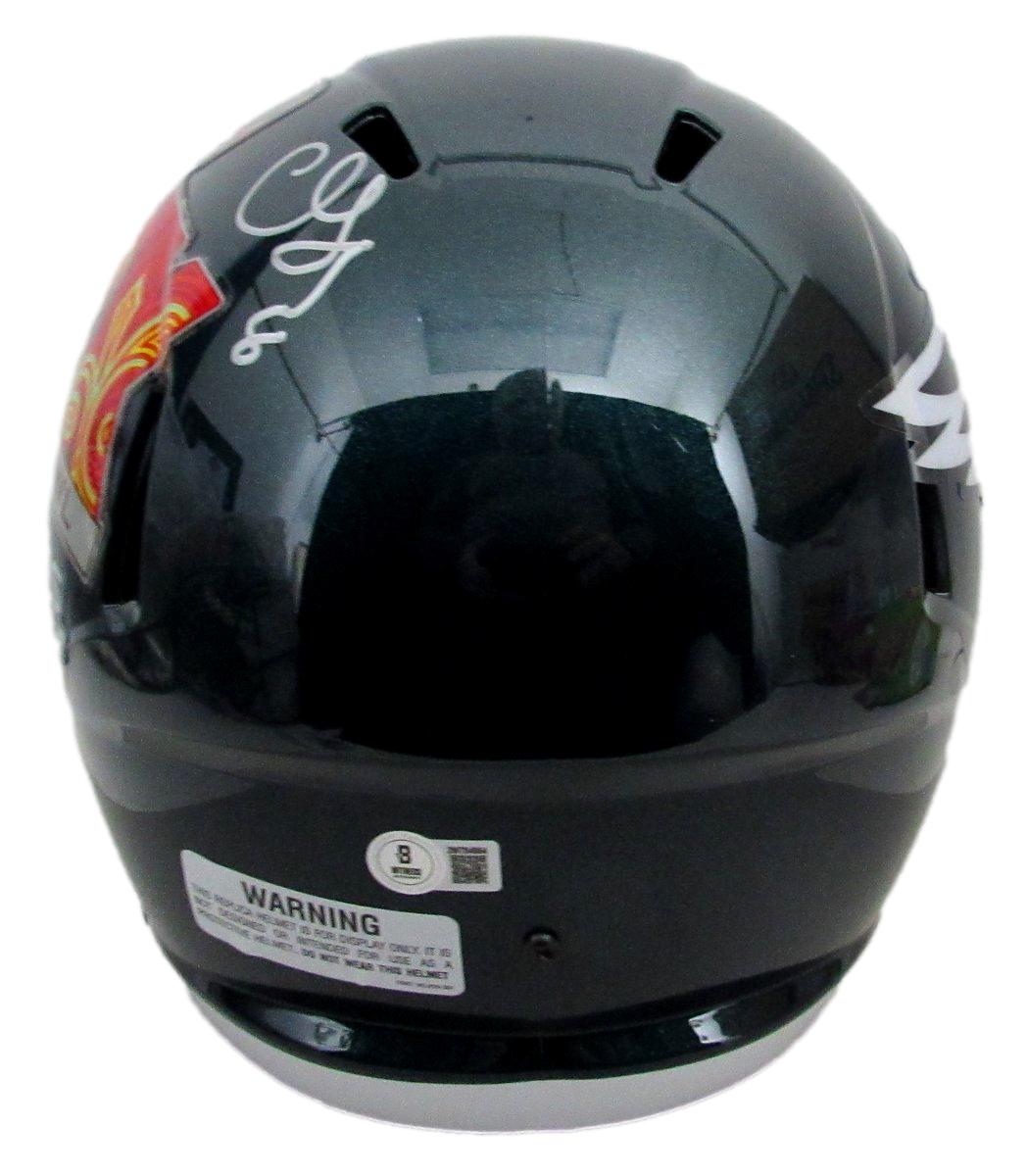 C.J. Gardner-Johnson Signed Full Size Replica SB LIX Champs Helmet Eagles BAS
