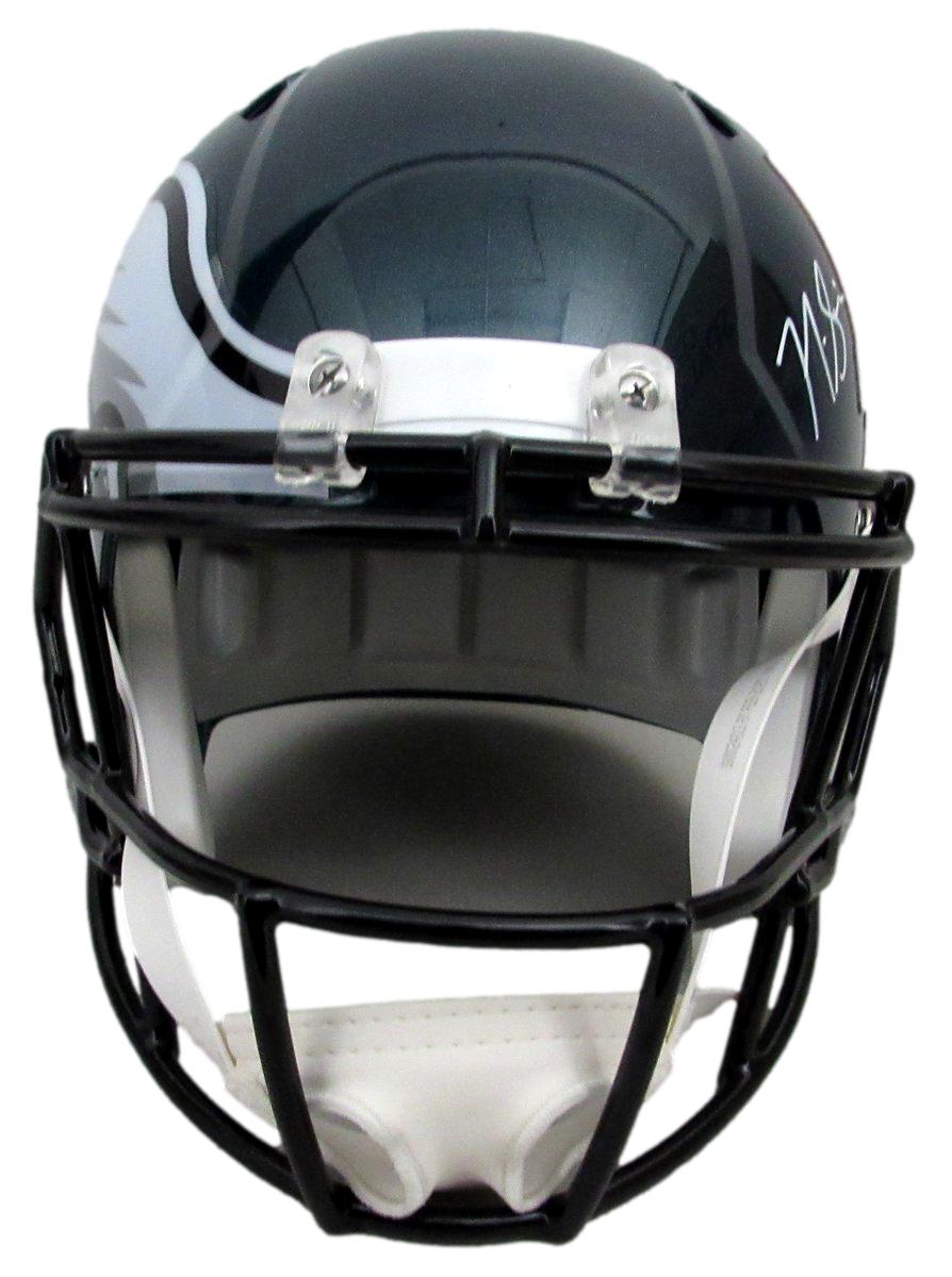 Siriani/Big Dom/Roseman Signed Full Size Replica SB LIX Champs Helmet Eagles BAS