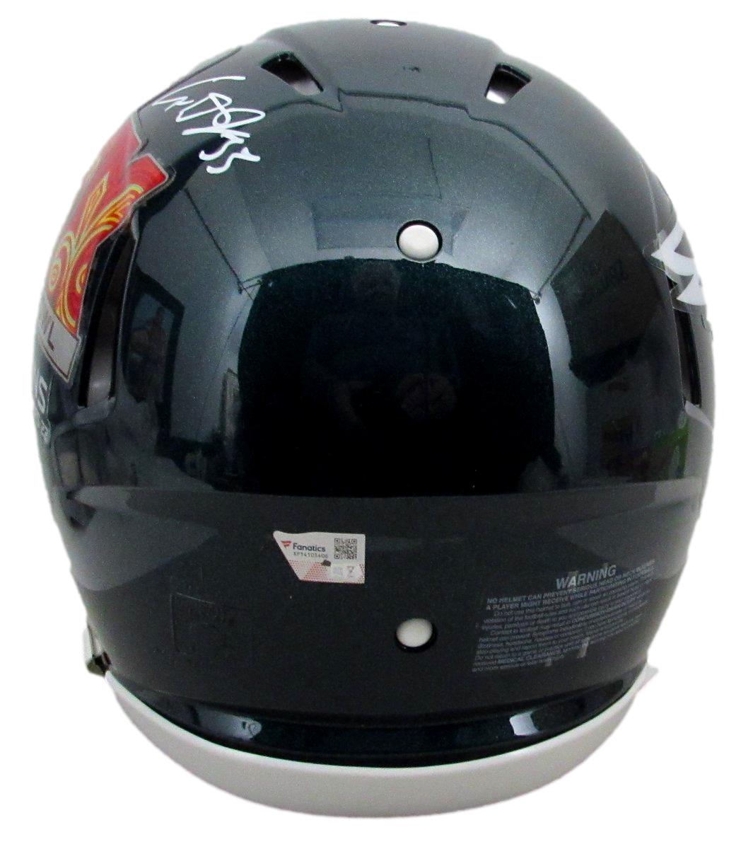 Cooper DeJean Signed Full Size Authentic SB LIX Champs Helmet Eagles Fanatics