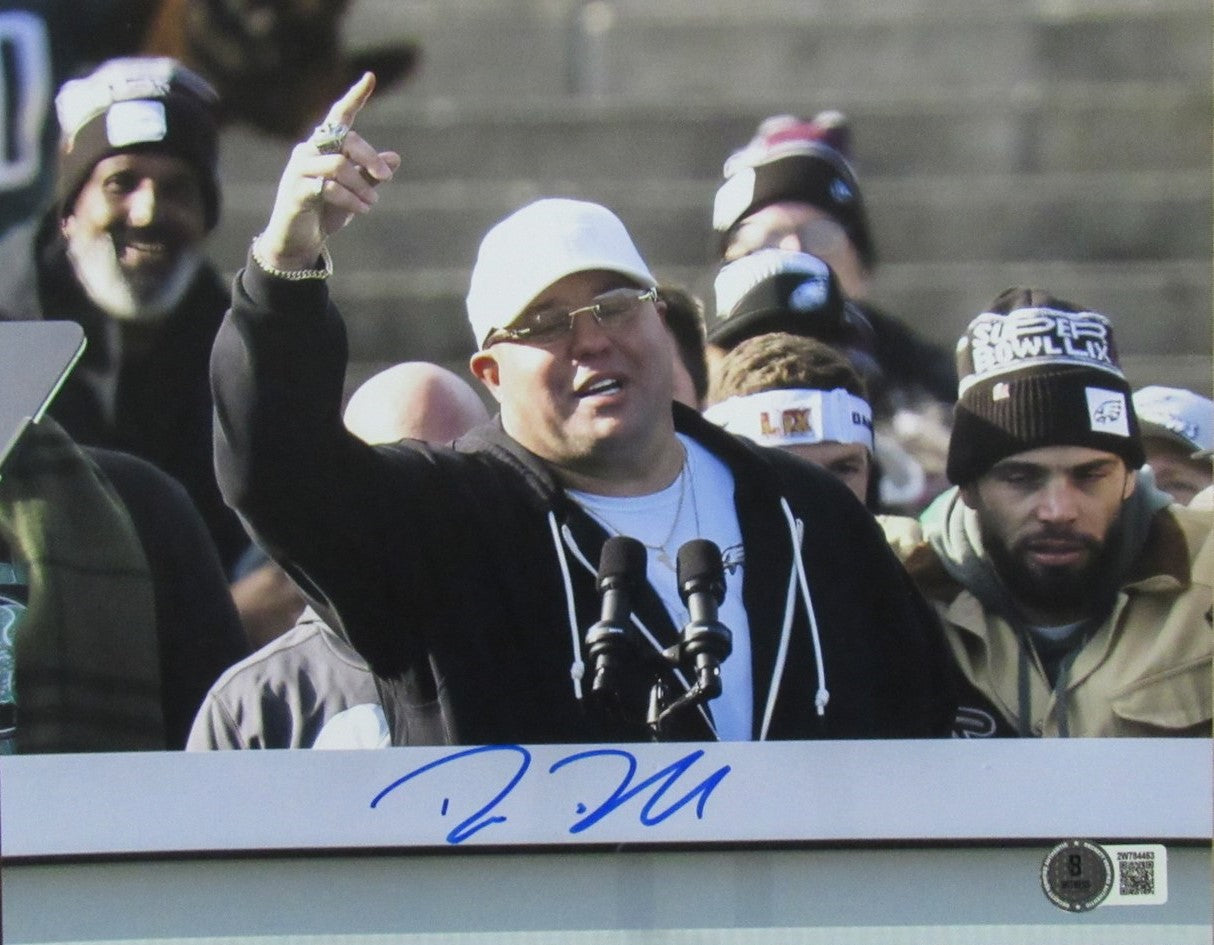 Dom DiSandro (Big Dom) Signed/Auto 8x10 Photo Philadelphia Eagles Beckett 194693