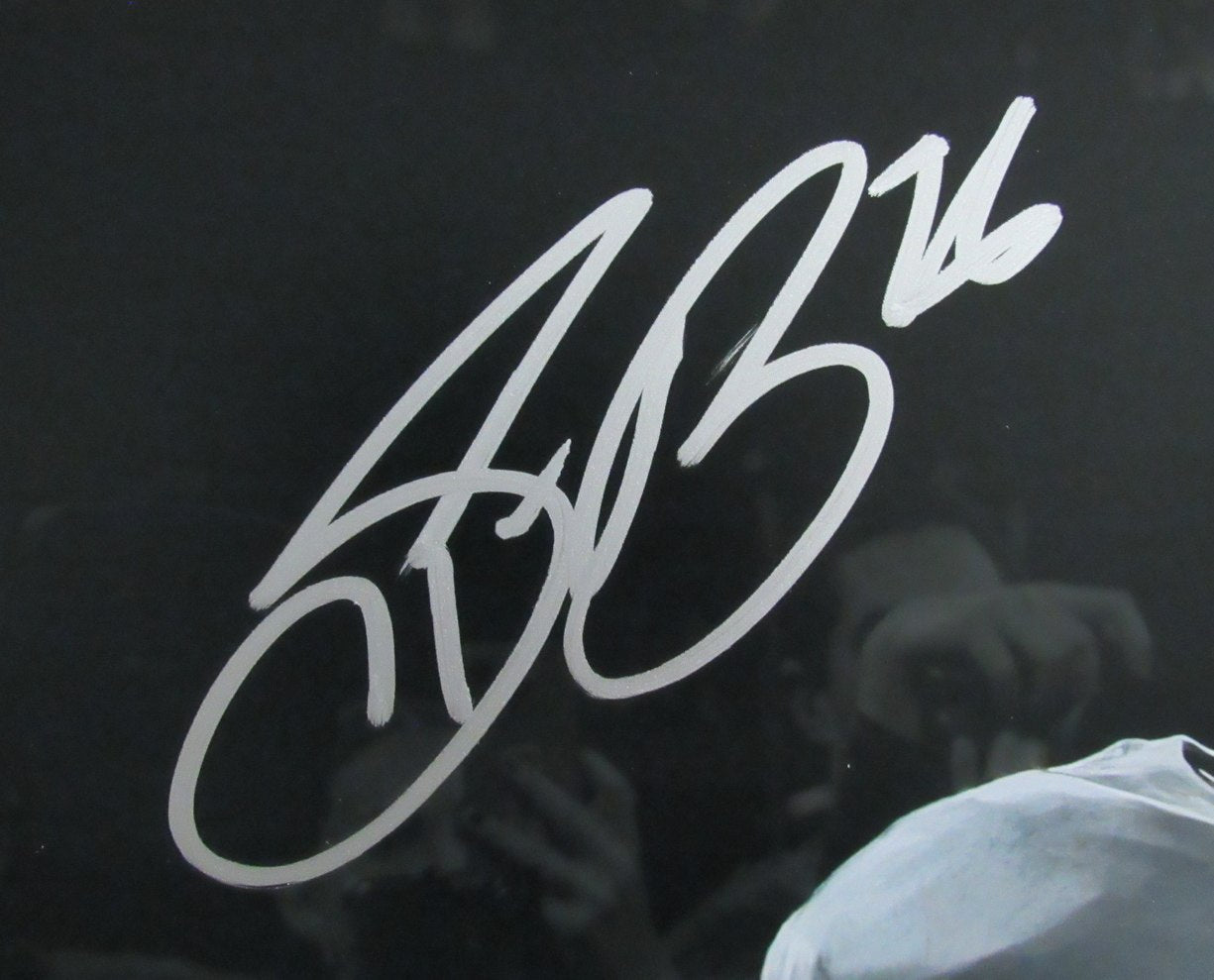 Saquon Barkley Autographed Silver 16x20 Photo Philadelphia Eagles PSA/DNA 192775