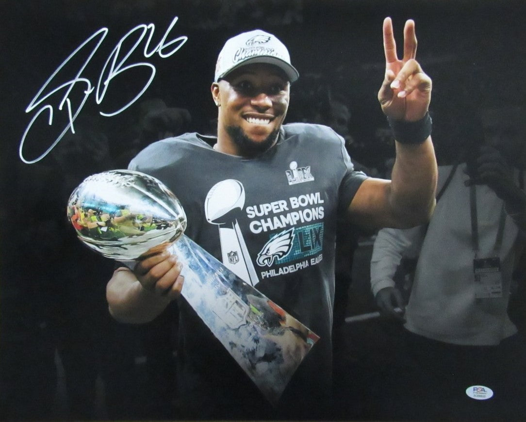 Saquon Barkley Autographed White 16x20 Photo Philadelphia Eagles PSA/DNA 192777