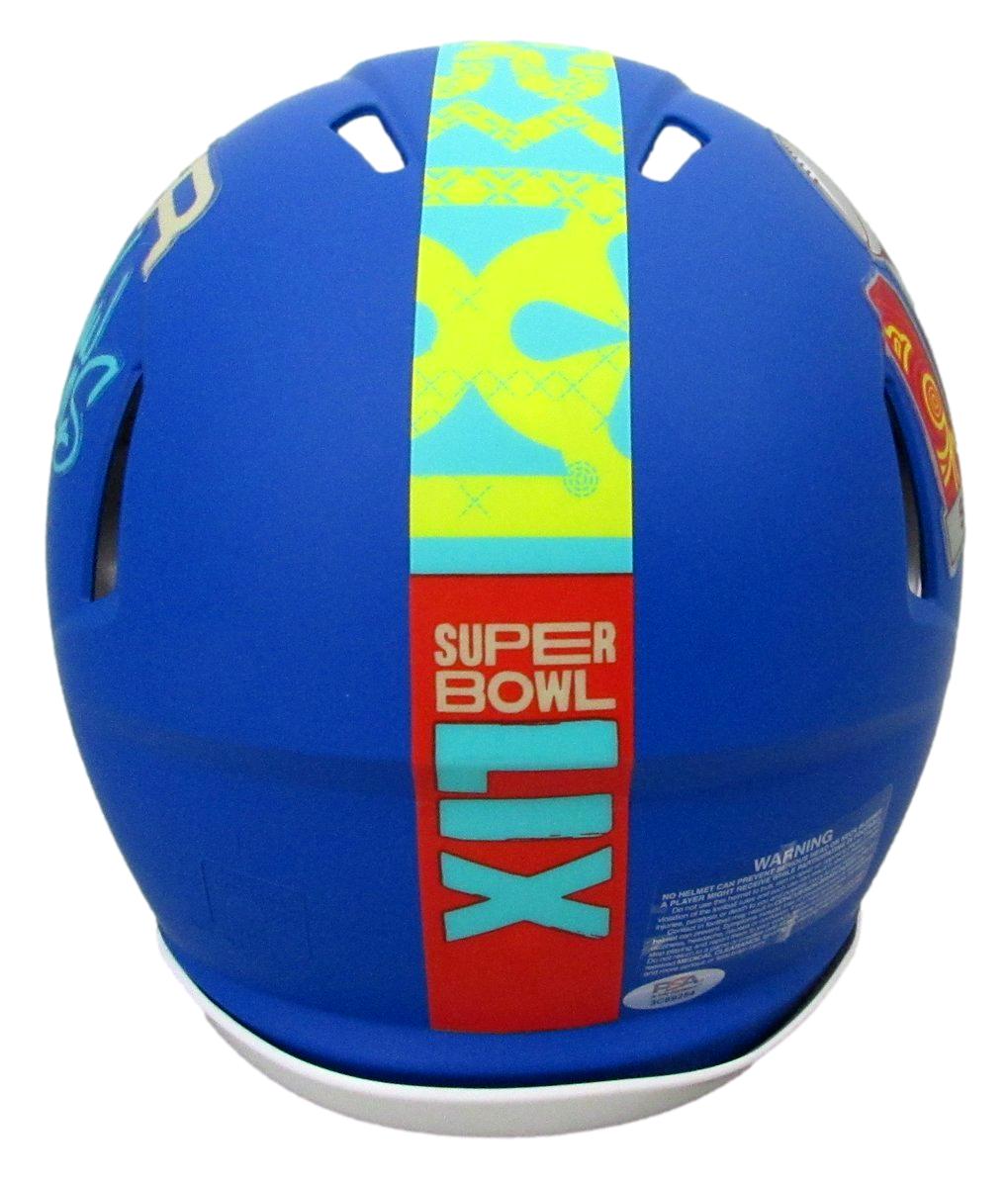 Saquon Barkley Signed Blue SB LIX Full Size Authentic Helmet Eagles PSA 195225