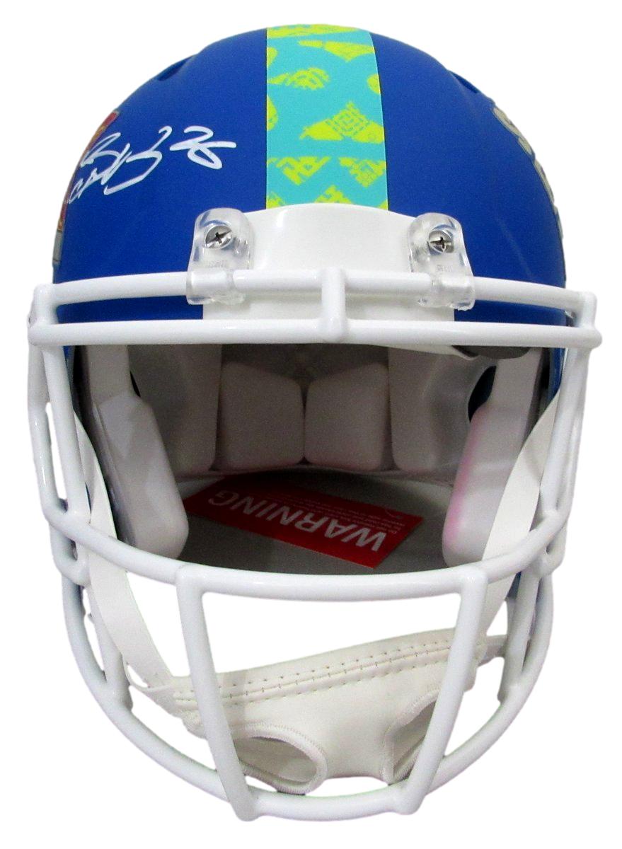 Saquon Barkley Signed Blue SB LIX Full Size Authentic Helmet Eagles PSA 195226